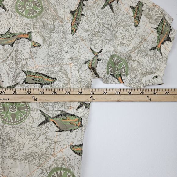 Columbia Fish Casual Men's Size XXL Button Up Retro Rayon Fishing Outdoor Shirt - Picture 6 of 6